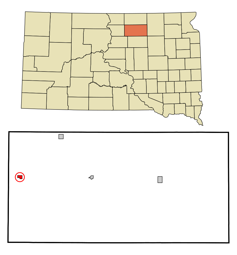 Locator map of Bowdle