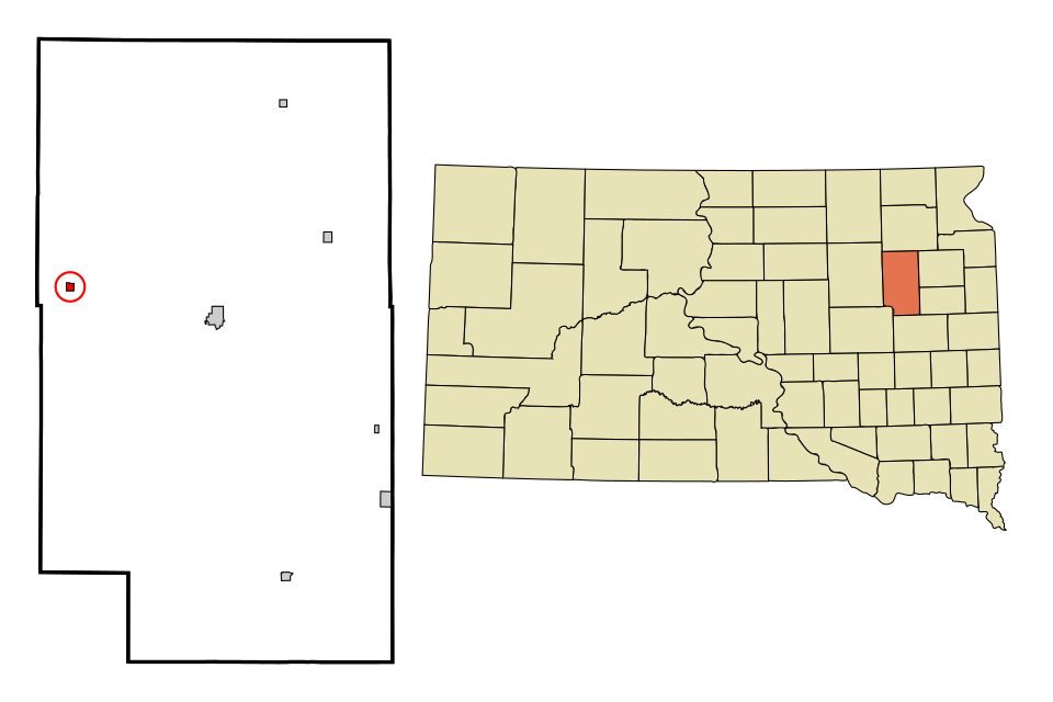 Locator map of Raymond