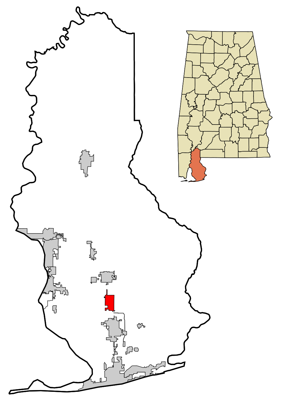 Locator map of Summerdale