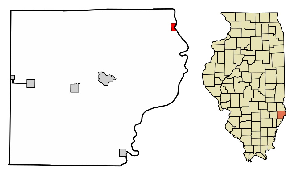 Locator map of Russellville