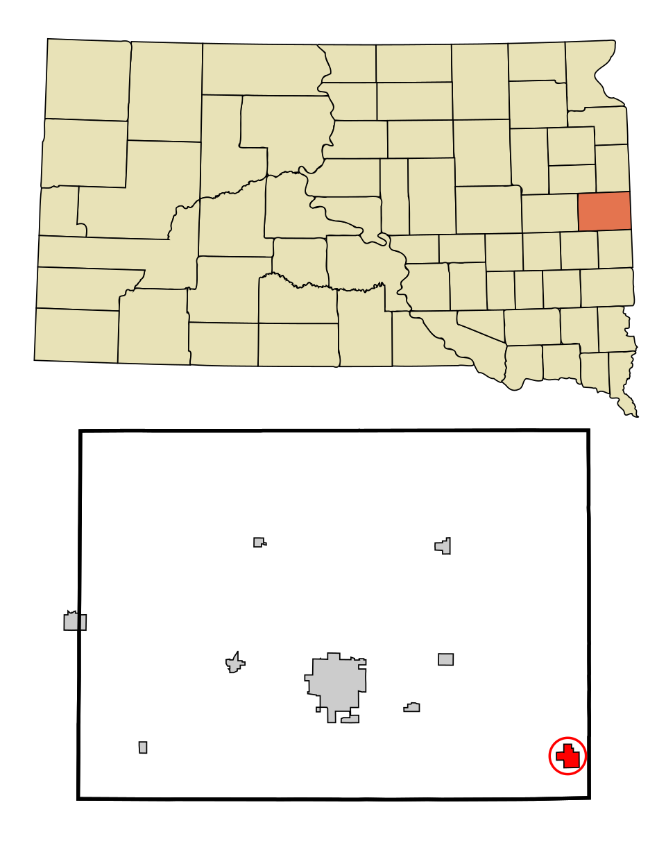 Locator map of Elkton
