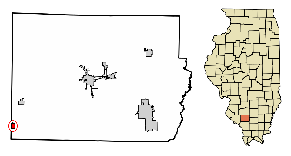 Locator map of Willisville