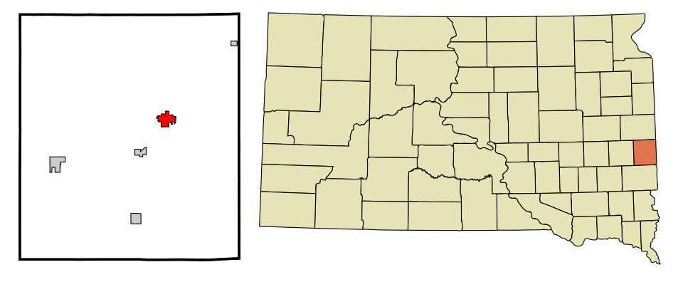 Locator map of Flandreau