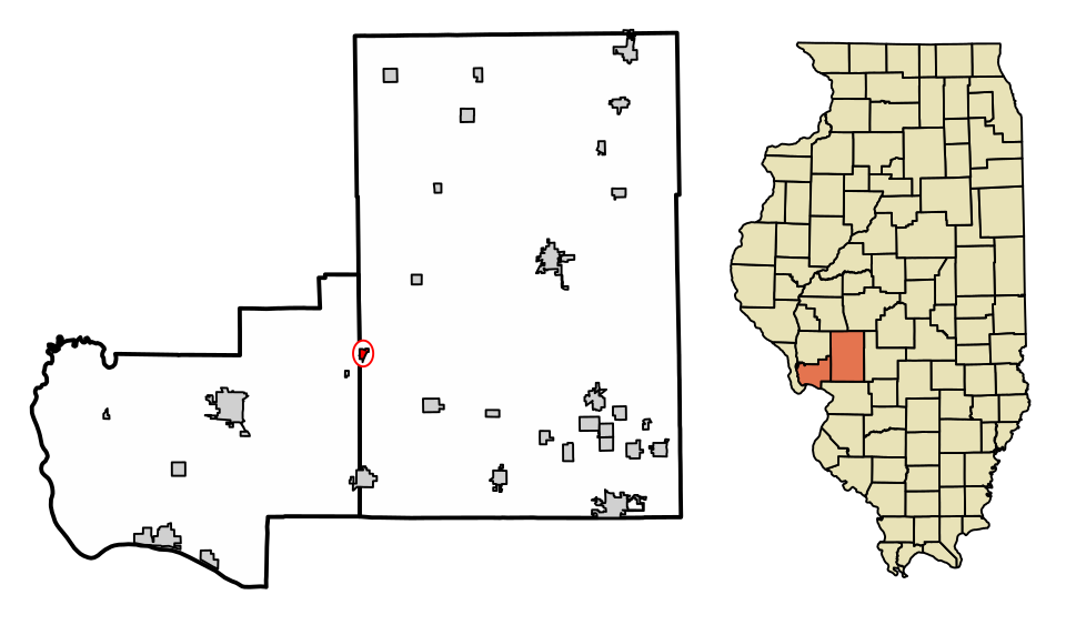 Locator map of Medora