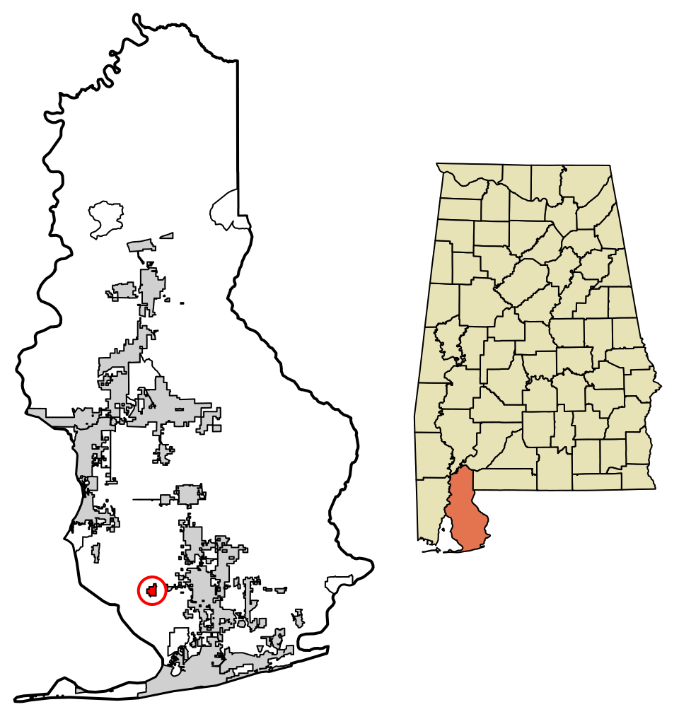 Locator map of Magnolia Springs