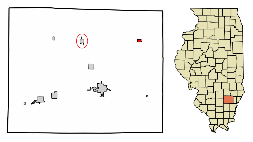Locator map of Mount Erie