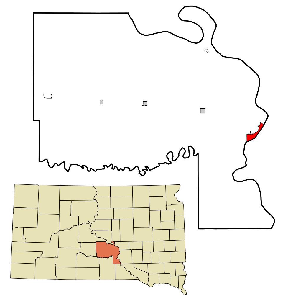 Locator map of Oacoma