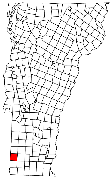 Locator map of Shaftsbury