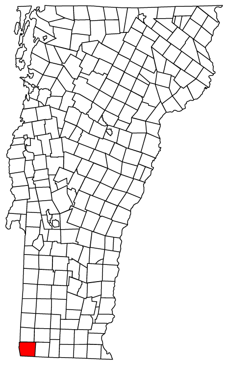 Locator map of Pownal