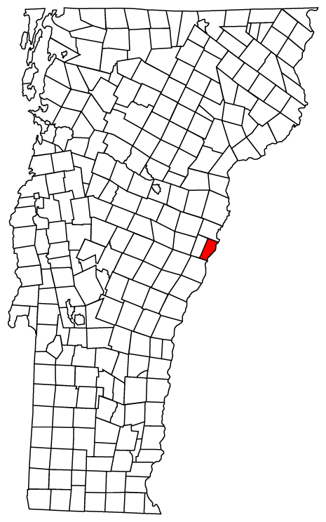 Locator map of Fairlee