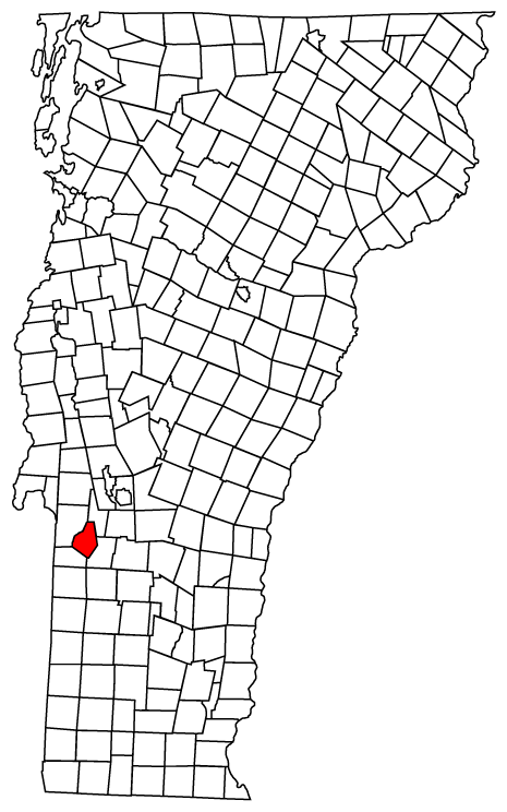 Locator map of Middletown Springs