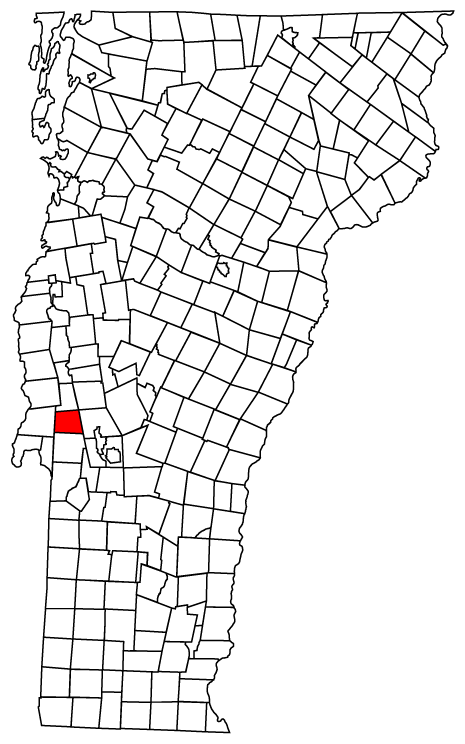 Locator map of Hubbardton