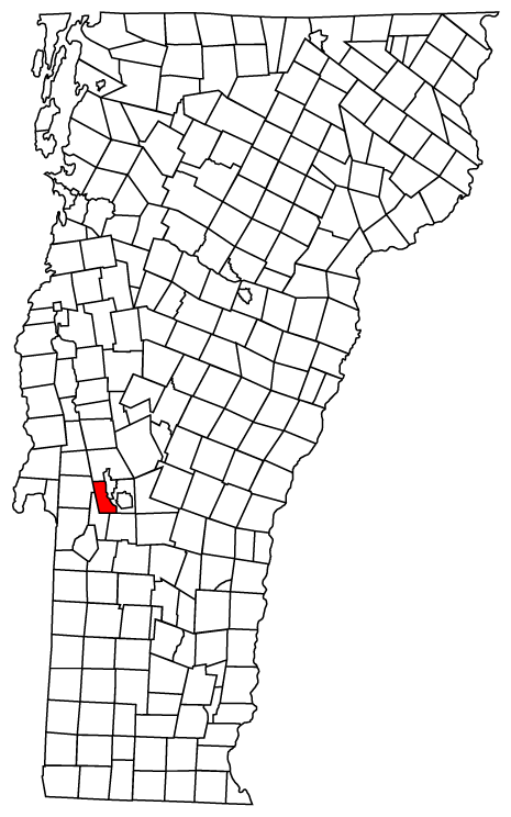 Locator map of West Rutland