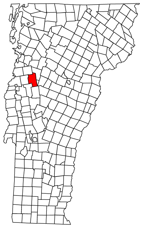Locator map of Starksboro
