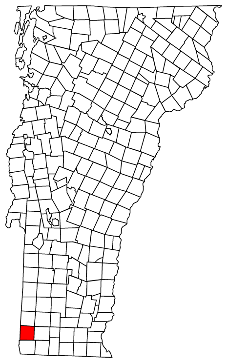 Locator map of Bennington