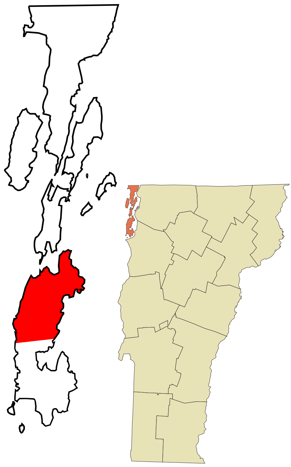 Locator map of Grand Isle
