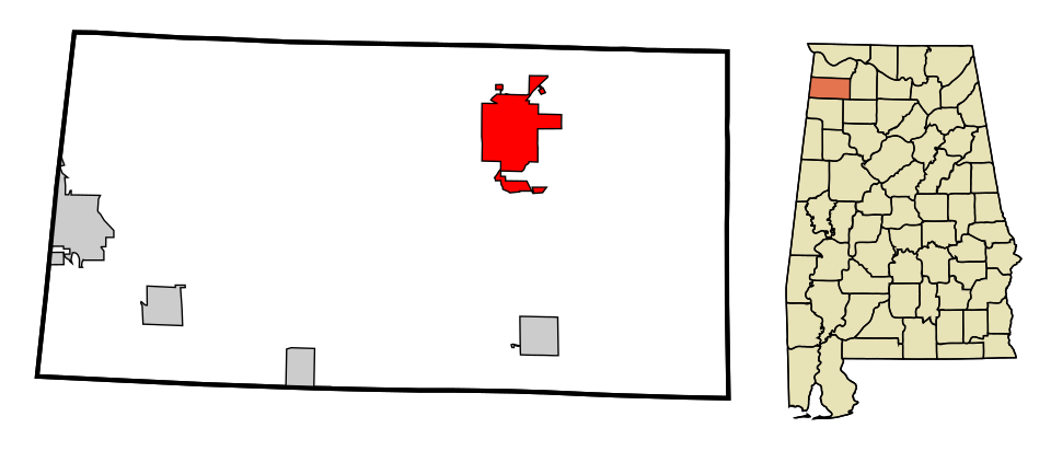 Locator map of Russellville