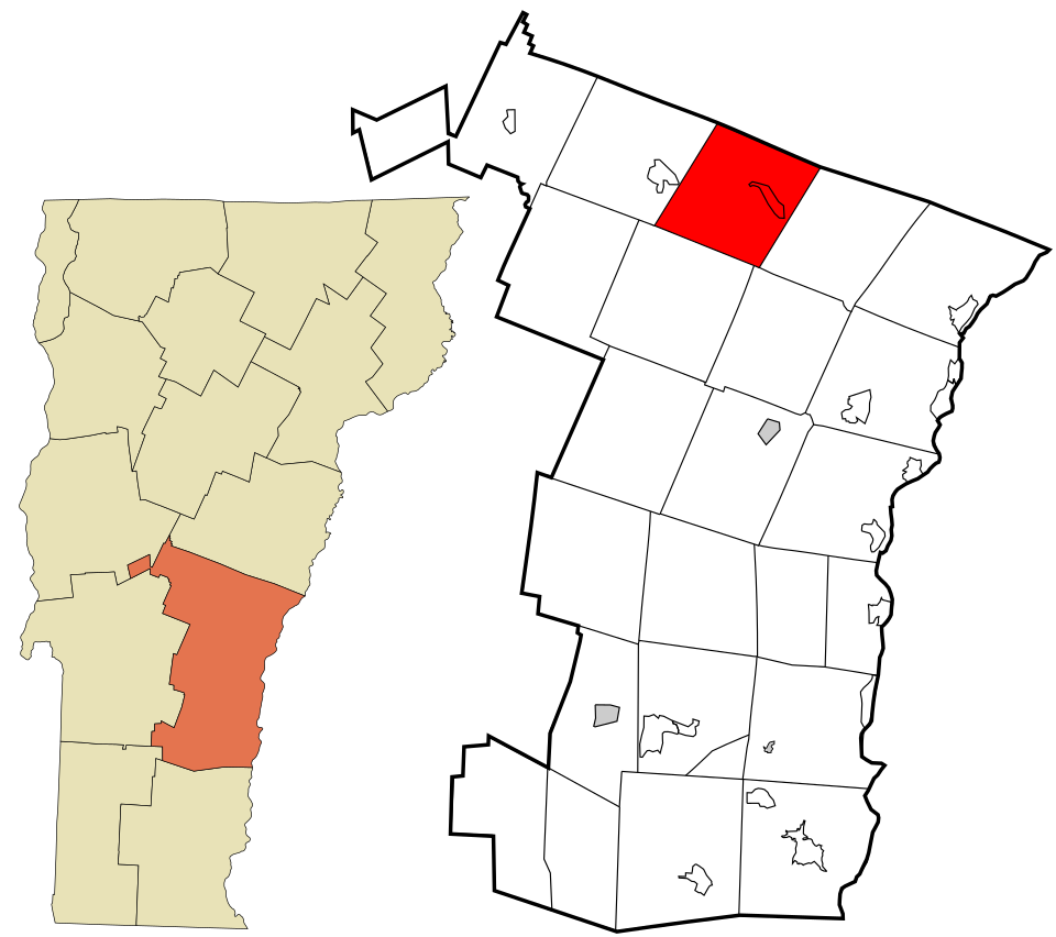 Locator map of Royalton