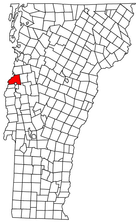 Locator map of Ferrisburgh