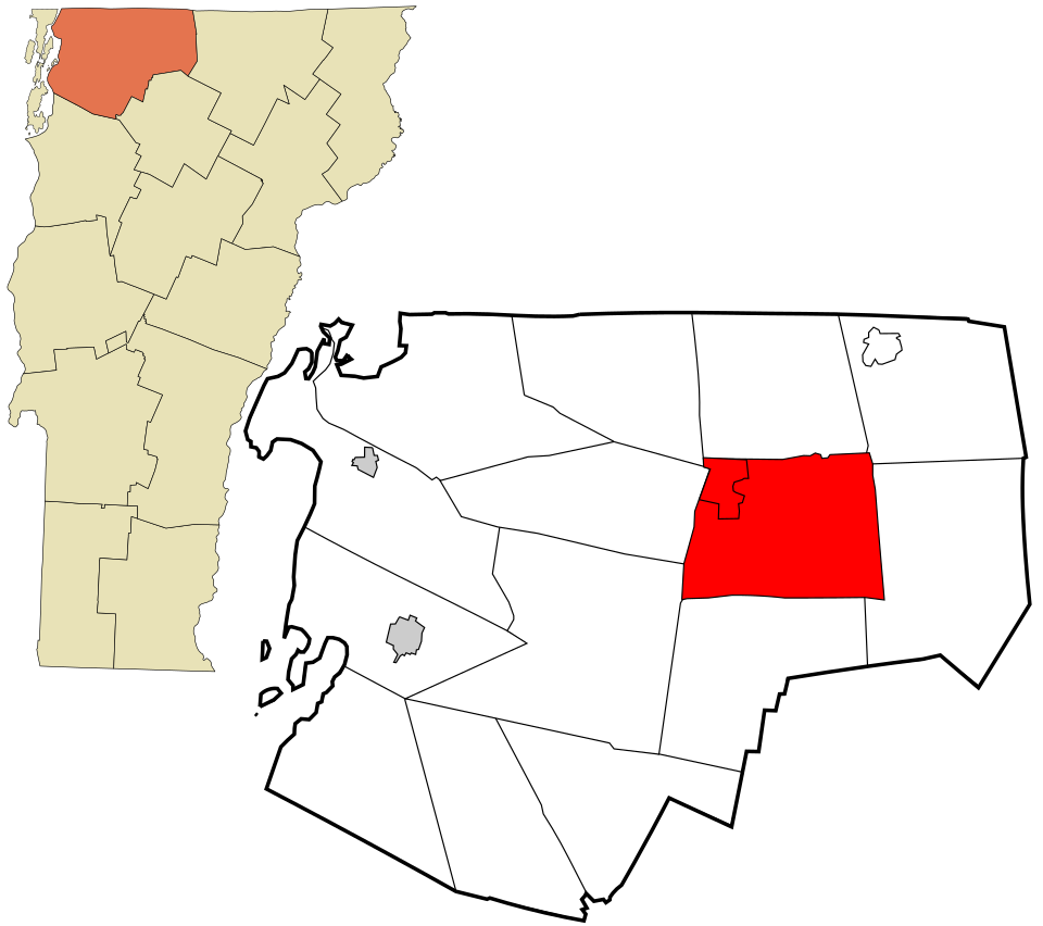 Locator map of Enosburgh