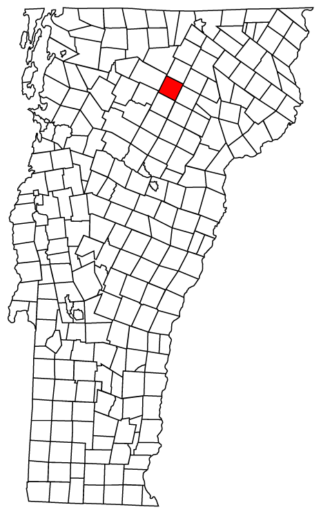 Locator map of Craftsbury