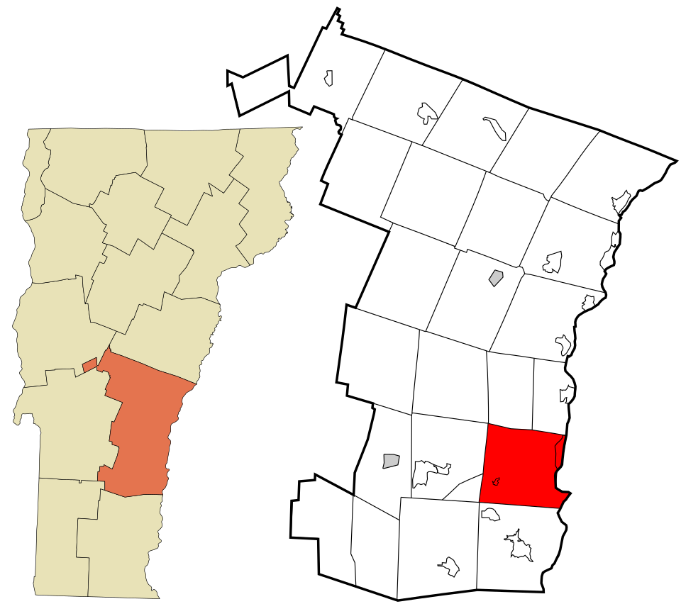Locator map of Weathersfield