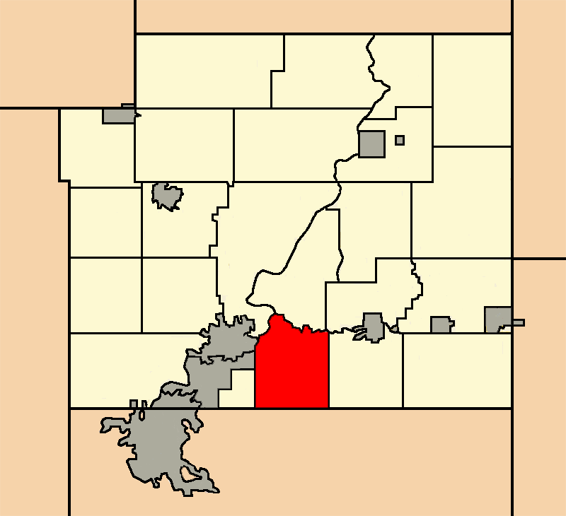 Locator map of Lafayette