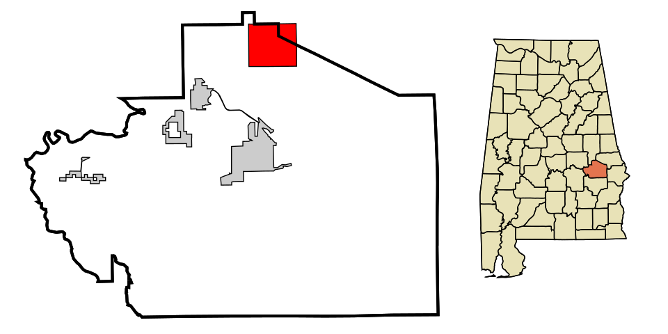 Locator map of Notasulga
