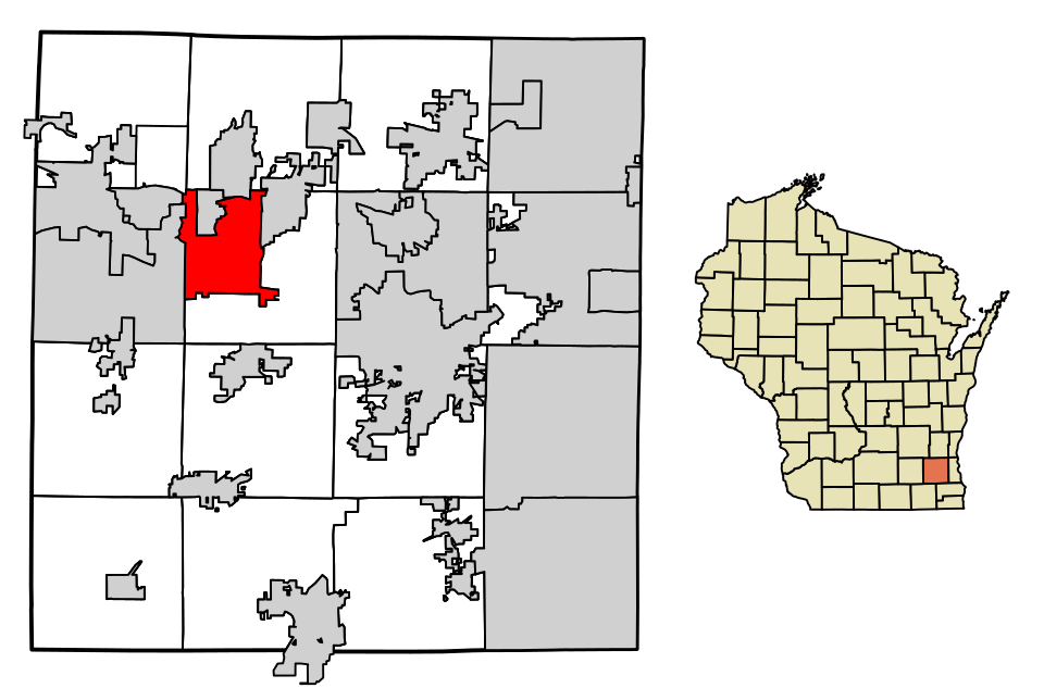 Locator map of Delafield