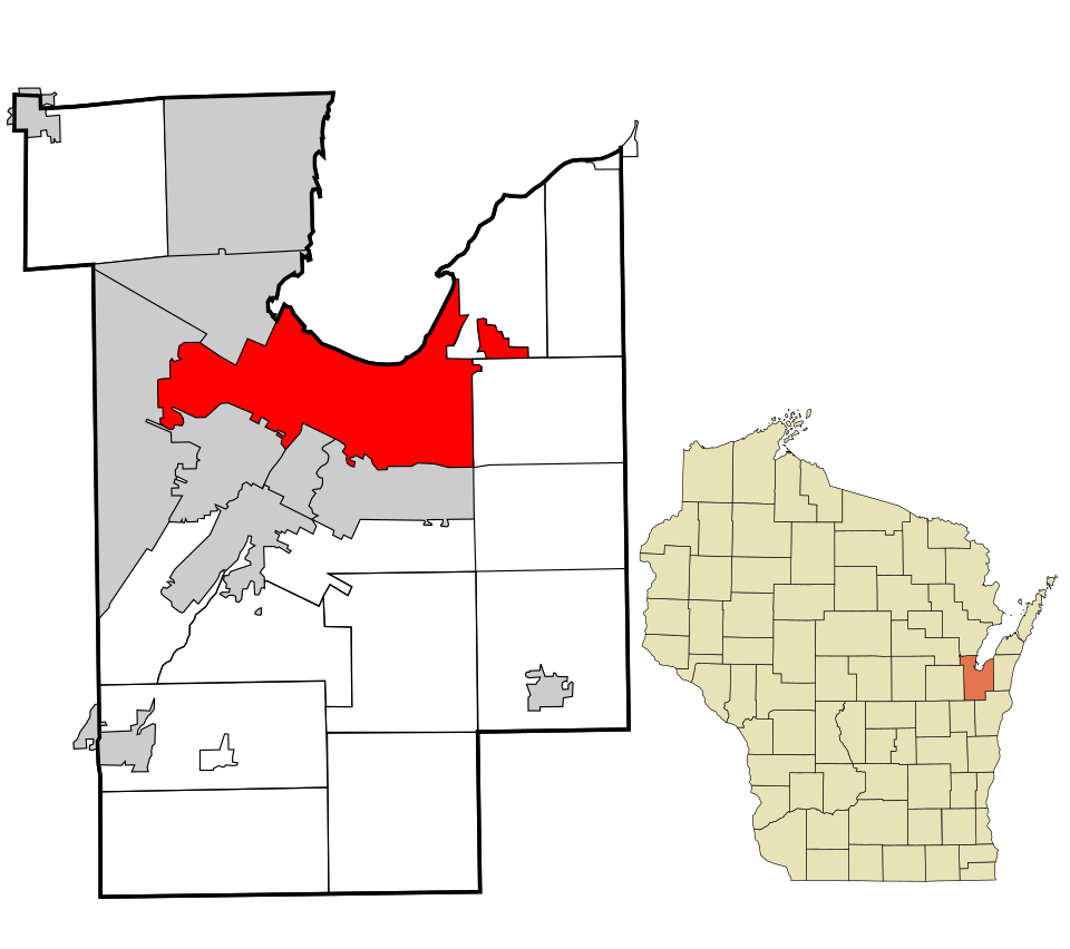 Locator map of Green Bay