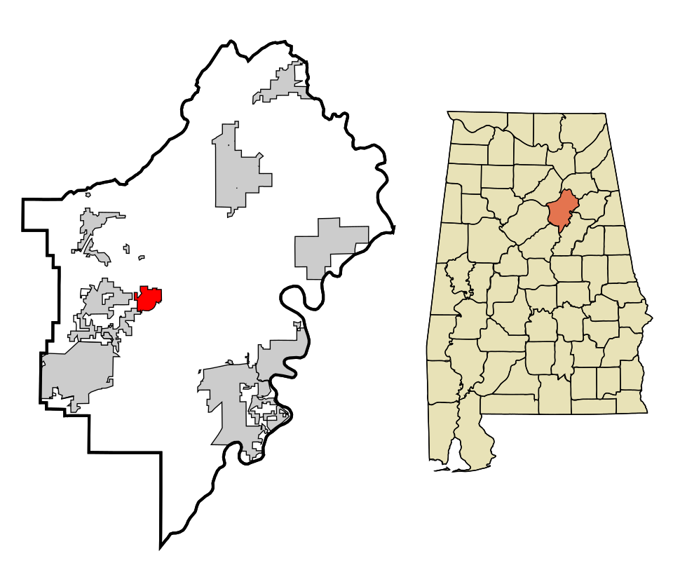 Locator map of Odenville