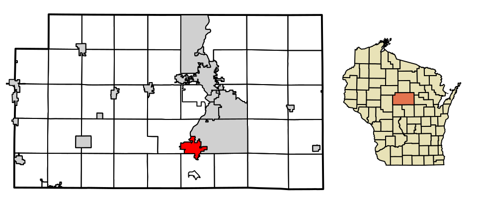 Locator map of Mosinee