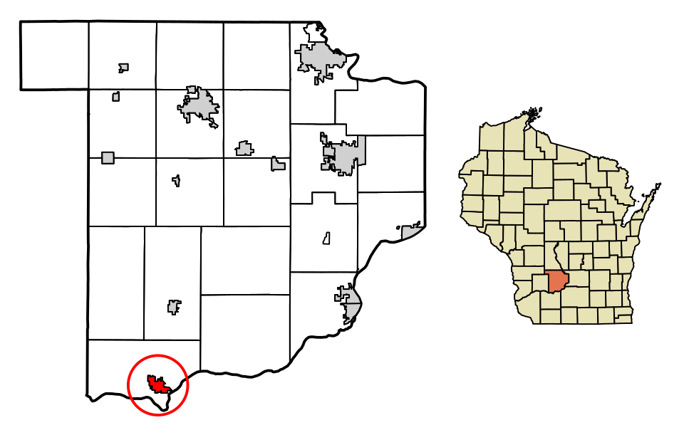 Locator map of Spring Green