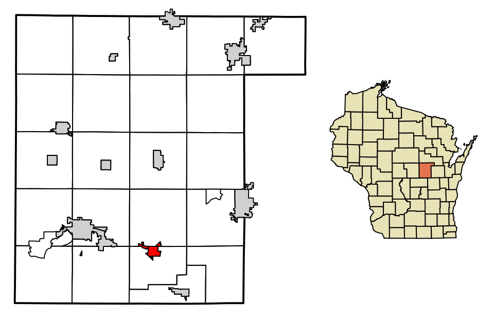 Locator map of Weyauwega