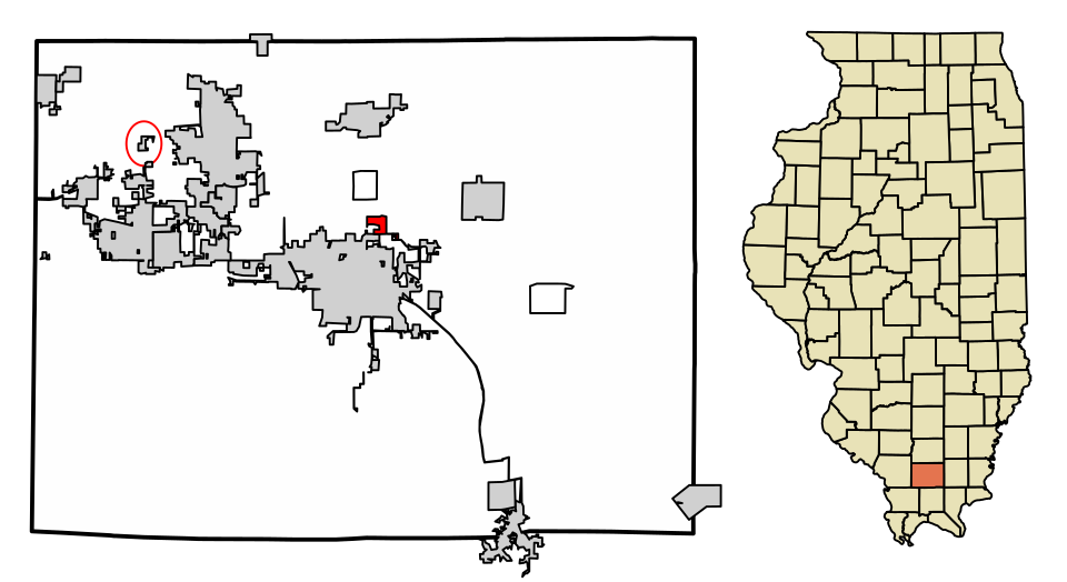 Locator map of Spillertown
