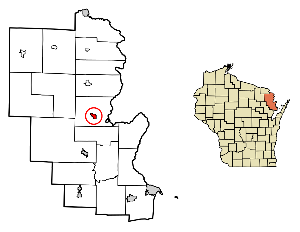 Locator map of Wausaukee