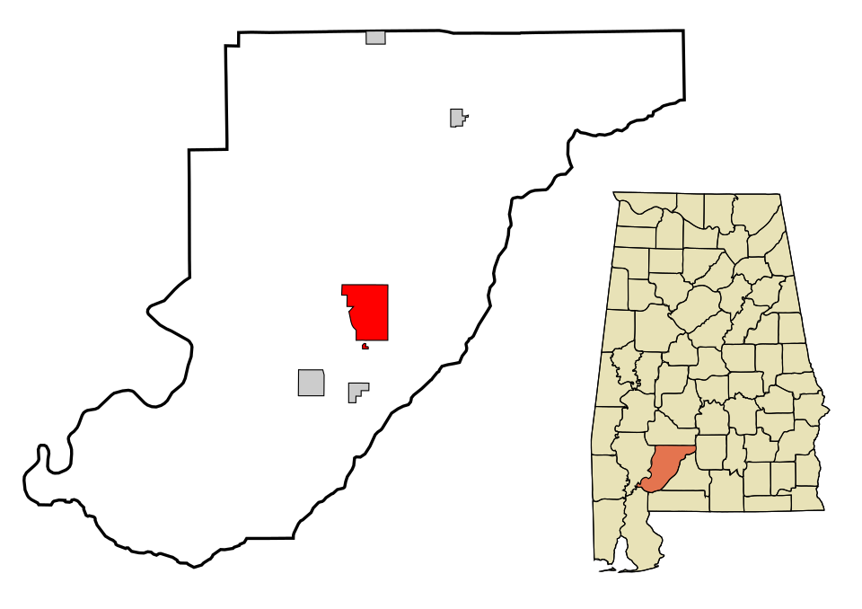 Locator map of Monroeville