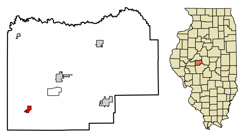 Locator map of Tallula