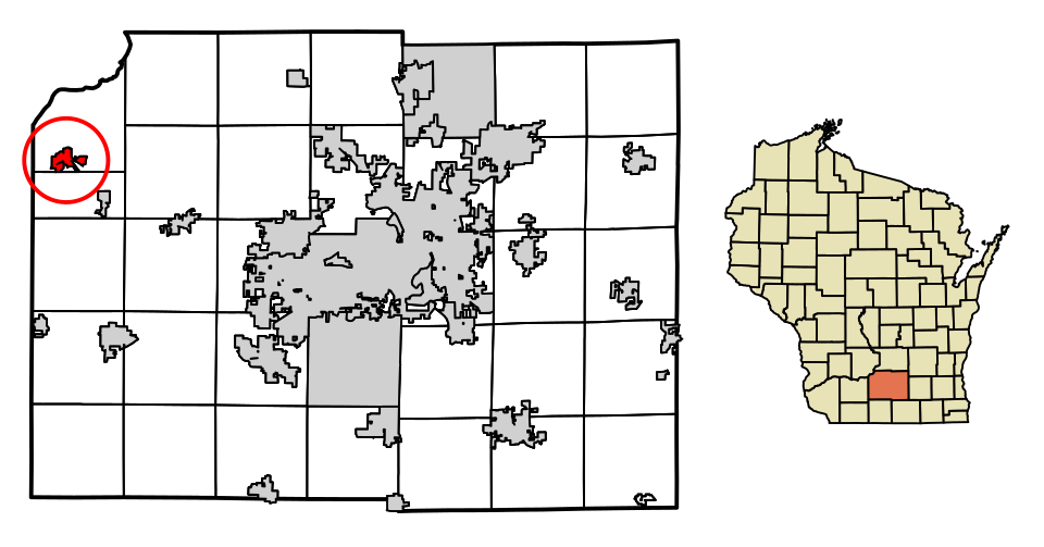 Locator map of Mazomanie