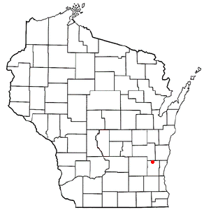 Locator map of Kewaskum