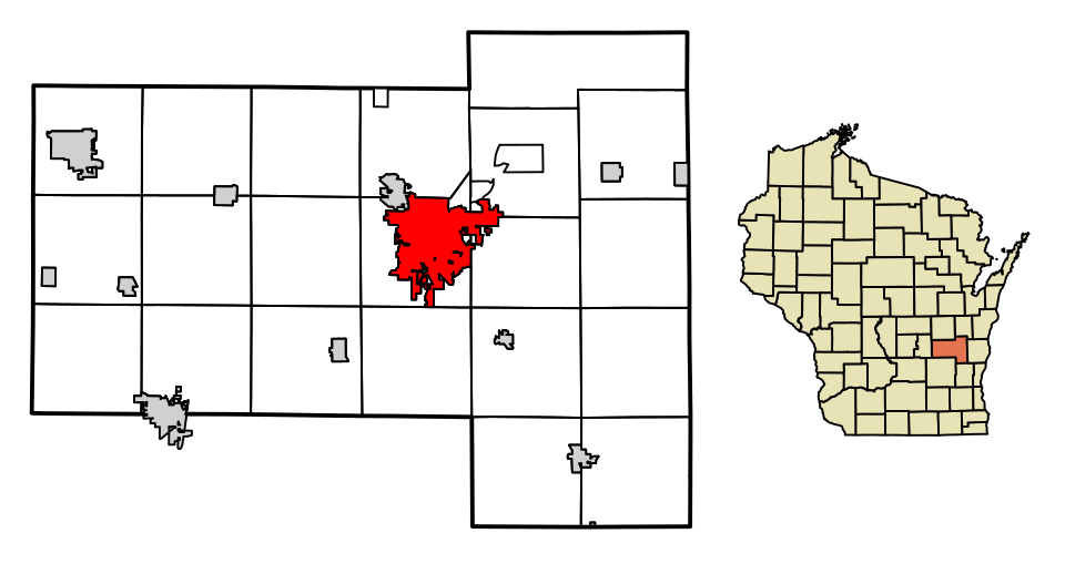 Locator map of Fond du Lac