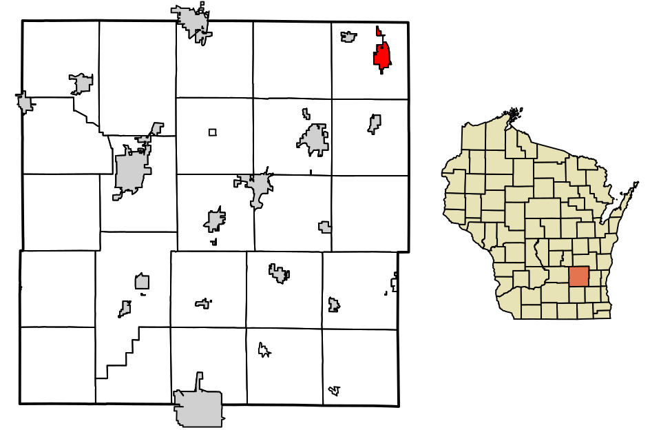 Locator map of Lomira