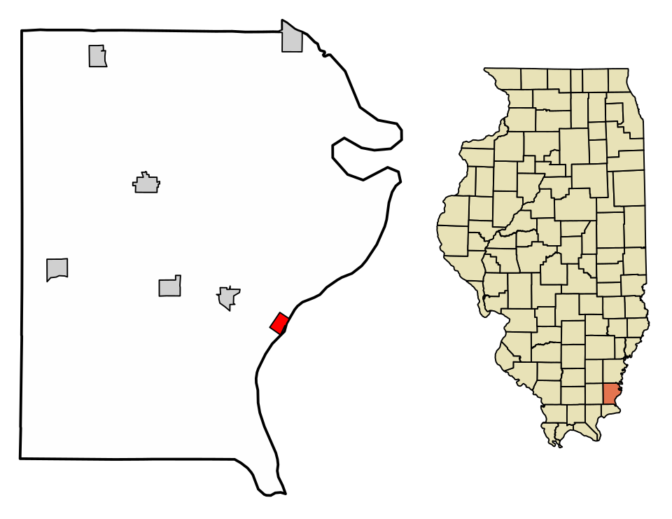 Locator map of Old Shawneetown