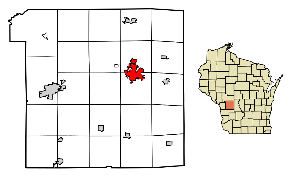 Locator map of Tomah