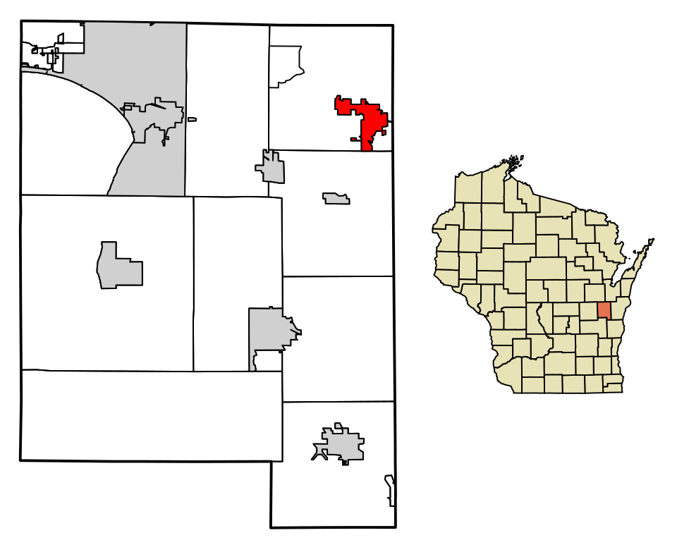 Locator map of Brillion
