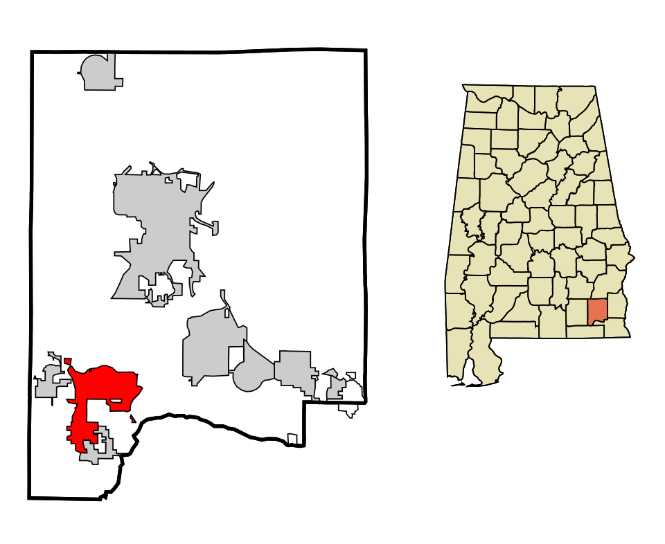 Locator map of Daleville