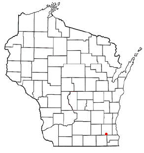 Locator map of Mukwonago