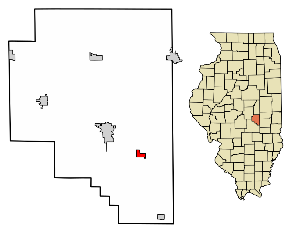 Locator map of Allenville