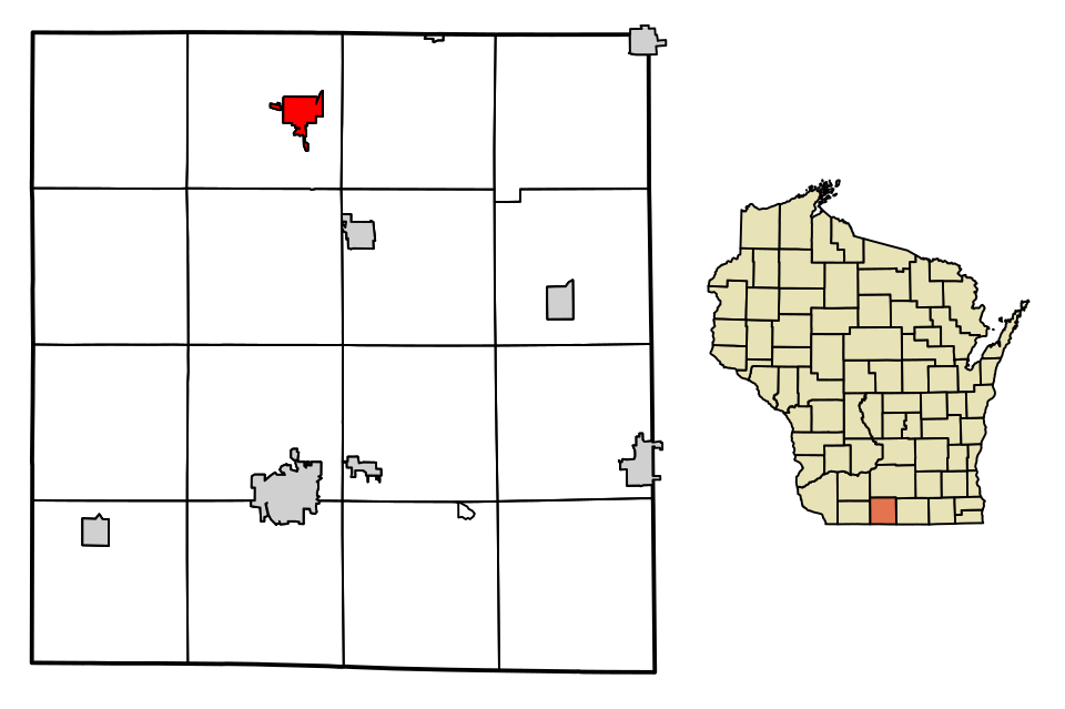 Locator map of New Glarus