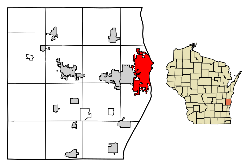 Locator map of Sheboygan